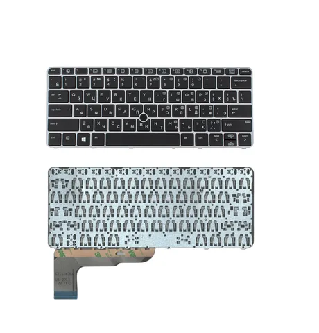 Клавіатура для HP EliteBook 725 G3, 725 G4, 820 G3, 820 G4, 828 G4 rus, black, silver frame