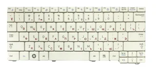 Клавиатура для ноутбука Samsung N102, N128, N140, N143, N145, N148, N150 (белая, RU), мініатюра 1