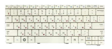 Клавиатура для ноутбука Samsung N102, N128, N140, N143, N145, N148, N150 (белая, RU)