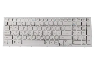 Клавіатура SONY VPC-EB series VPCEB біла, мініатюра 1