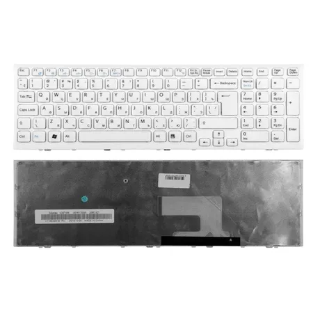 Клавіатура Sony Vaio VPCEH біла з рамкою