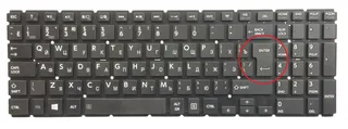 Клавіатура TOSHIBA Satellite L50 L50-B L50D-B L50t-B великий enter, мініатюра 2