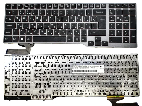 Клавіатура Fujitsu Lifebook E753 E754 CP629317-01 CP629320-XX CP691056-XX MP-12S96 MP-12S96CH