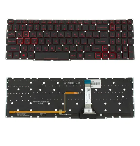 Клавіатура ACER Nitro 5 AN515-56, AN515-57, AN517-41, AN517-54, AN517-55, AN715-51 (RED підсвітка)