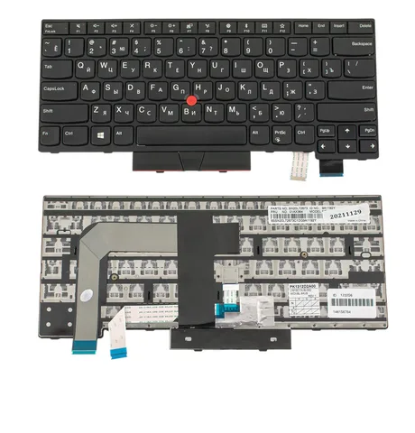 Клавіатура Lenovo ThinkPad T470, T480, A475, A485 (rus, black, трекпоинт)