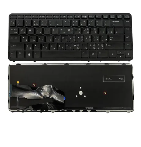 Клавіатура для HP EliteBook 840 G1, 840 G2, 850 G1, 745 G2 ZBook 14 з підсвіткою, чорна рамка
