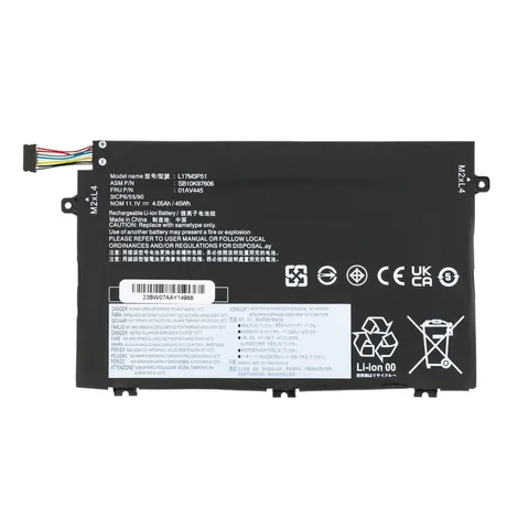 Батарея LENOVO L17M3P51 (Lenovo ThinkPad E480, E485, E490, E495, E580, E585, E590, E595, E14, E15) 11.1V 46Wh Black (SB10K97607)
