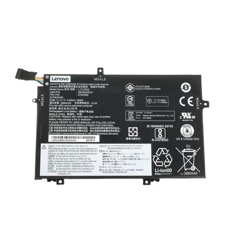 Батарея LENOVO L17L3P52 L17M3P52 ThinkPad L490 L580 L590 E490 E590 11.1V 4054mAh