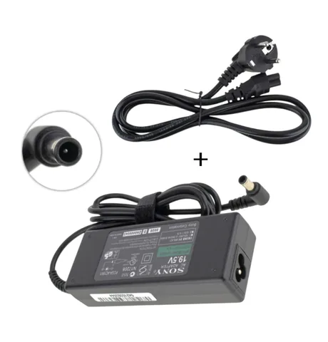 Блок живлення для ноутбука Sony 19.5 V 4.7 A 90 W (DC 6.5*4.4) + кабель живлення