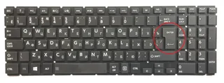 Клавіатура TOSHIBA Satellite L50 L50-B L50D-B L50t-B великий enter, мініатюра 2