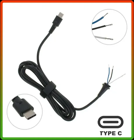 DC кабель живлення TYPE-C для БЖ, прямий штекер, 3 піна (від БП до ноутбука)