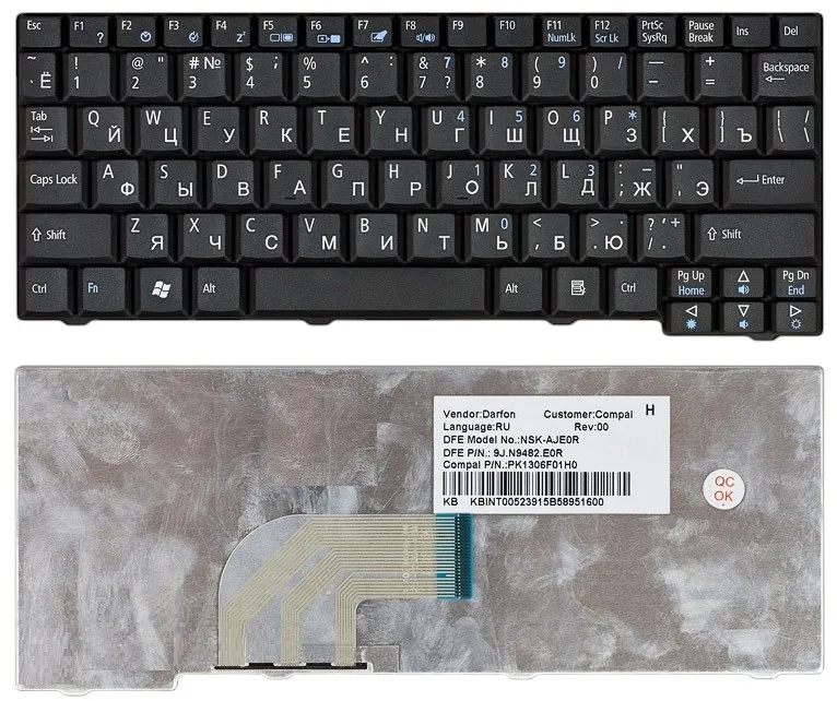 Клавіатура Acer Aspire One A110 A110X A110L D150, AOA110 AOD150