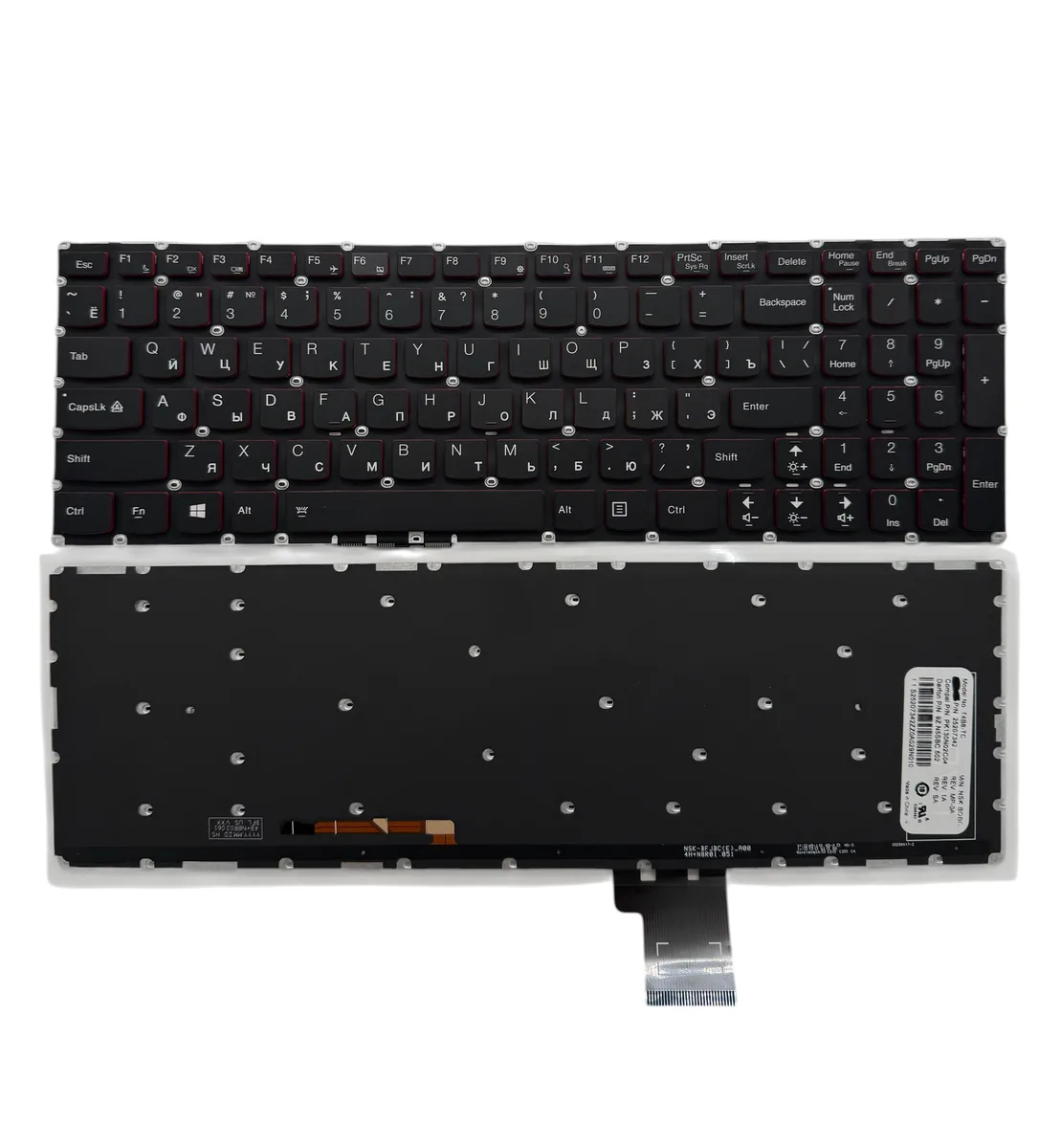 Клавіатура LENOVO IdeaPad Y50-70 Y50-70A 80ej 80dt з підсвічуванням