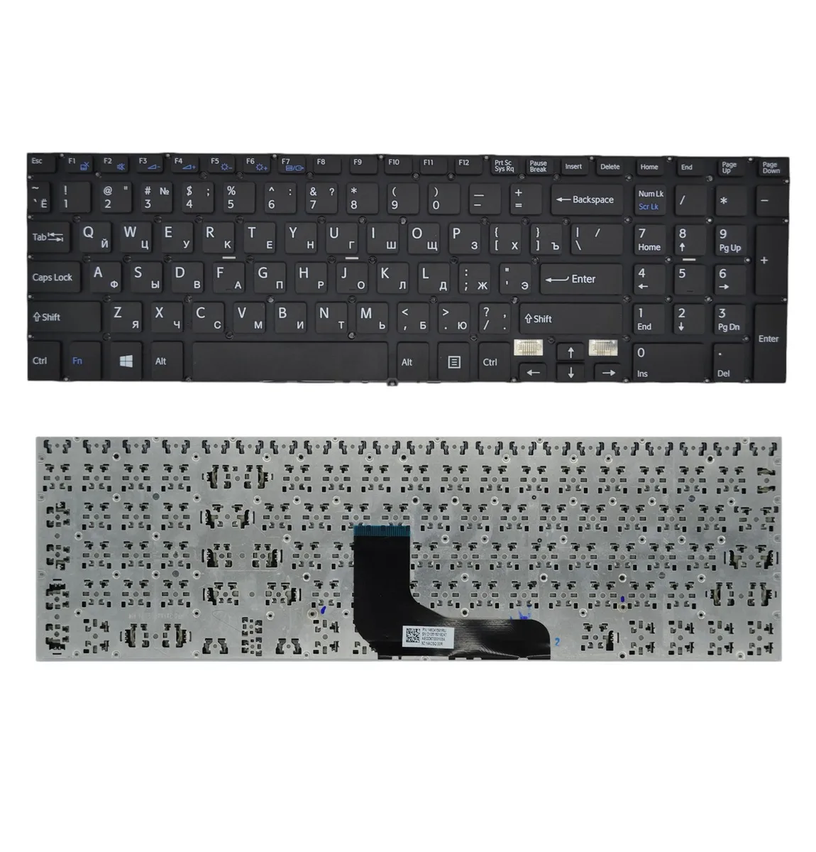 Клавиатура для SONY FIT15, SVF15, SVF15A, svf-15a1z2eb, svf15a1s2e ( RU Black без рамки)