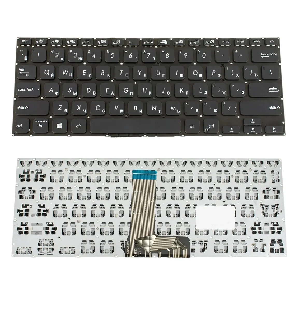 Клавиатура ASUS X409, X409F, X409UA, X409UB, X409FA, X409FJ, X409FL, X409FB, X415MA rus, black, без фрейма