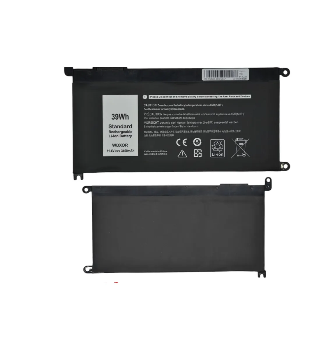 Батарея WDX0R для ноутбука Dell Vostro 5468, 5471, V5468, 5568, V5568 11.4V 3400mAh