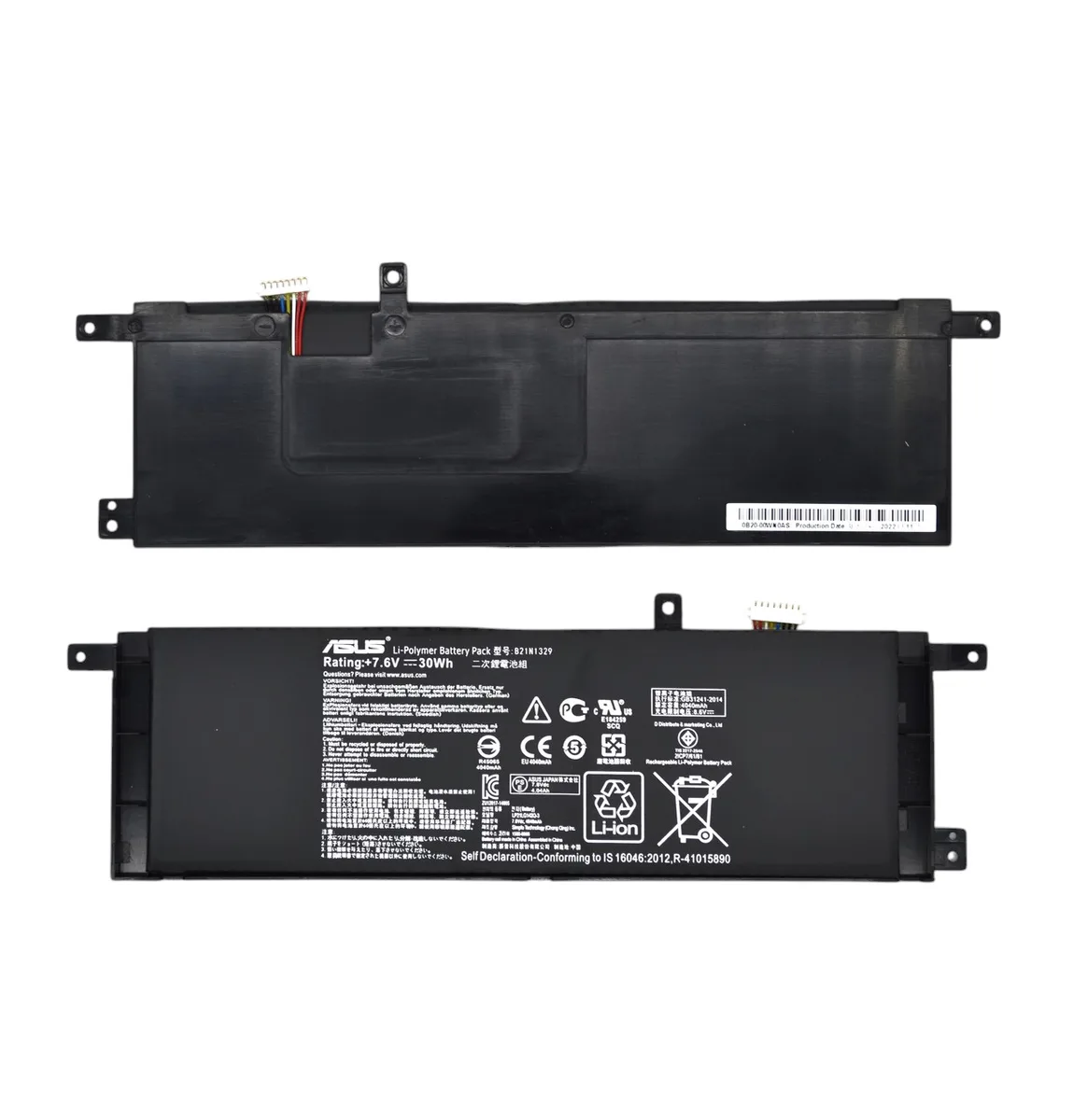 Батарея B21N1329 для Asus X553 X553M X553MA 4040mAh 30Wh 7.6V