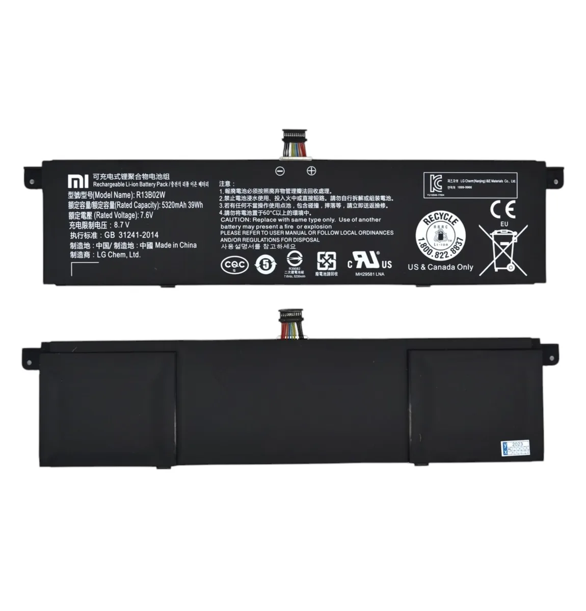 Батарея R13B02W R13B01W Xiaomi Mi Book Air 13.3" 4700mAh 7.6V 39Wh
