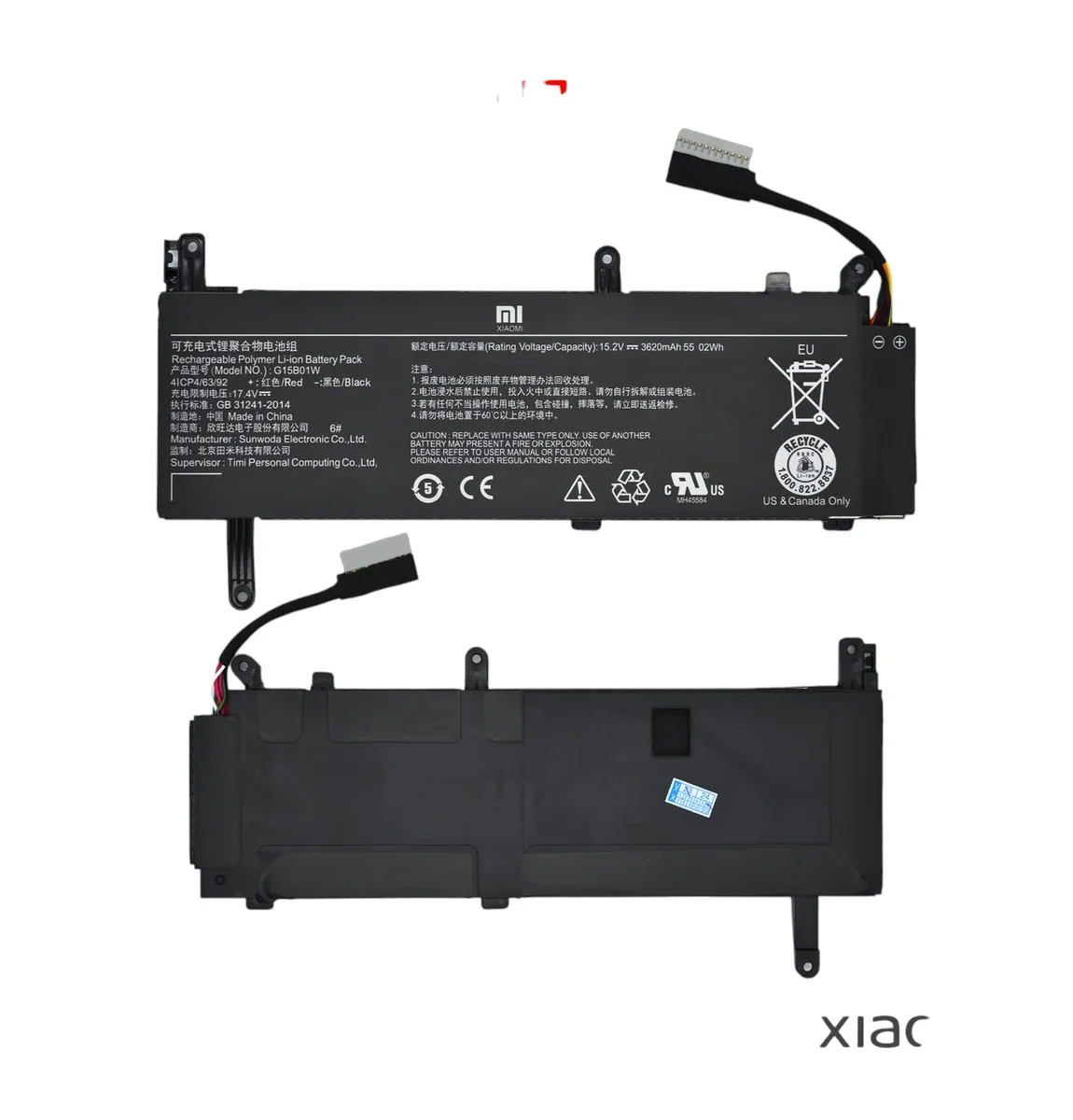Батарея G15B01W Xiaomi Mi Gaming Laptop 2019 15.2V 3620mAh