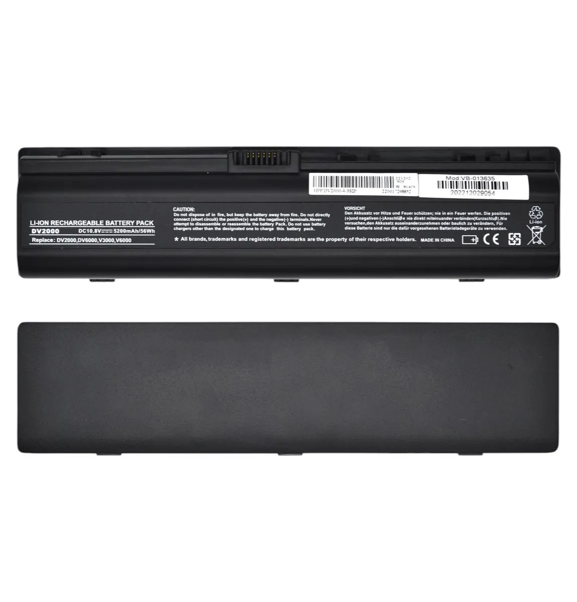 Батарея EV089AA для ноутбука HP Compaq DV2000, DV2200, DV2300, DV2400, DV6000, V3000, V6000
