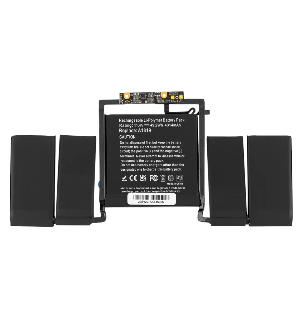 Батарея Apple A1819 (A1706 Macbook Pro Retina 13 2016-2017) 11.4V 4314mAh Black
