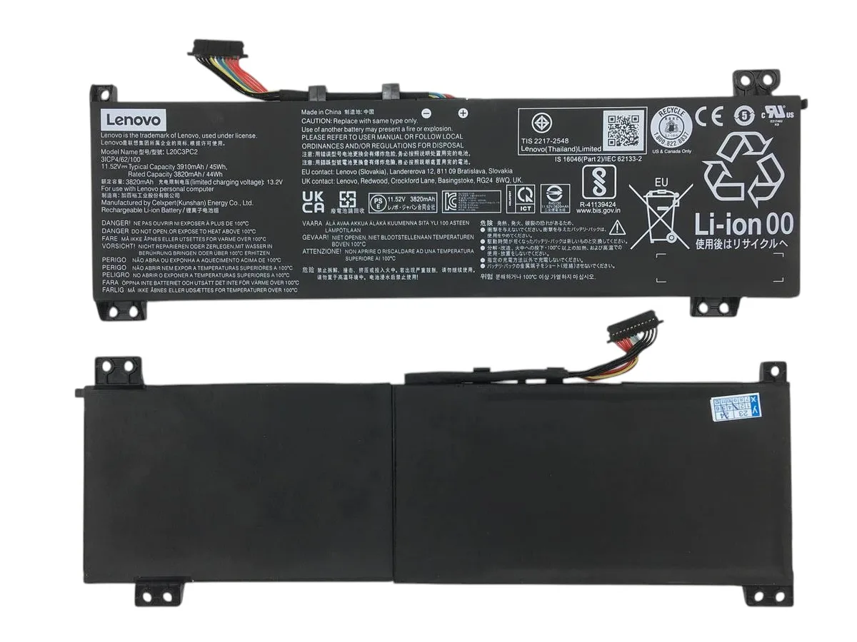 Батарея LENOVO L20M3PC2 (IdeaPad Gaming 3 15IHU6, 3 15ACH6) 11.52V 3910mAh 45Wh