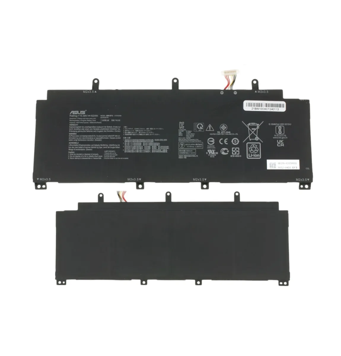 Батарея C41N2009 для ASUS ROG Flow X13 GV301QC GV301QE GV301QH Series 15.48 V 3980 mAh 62Wh Black