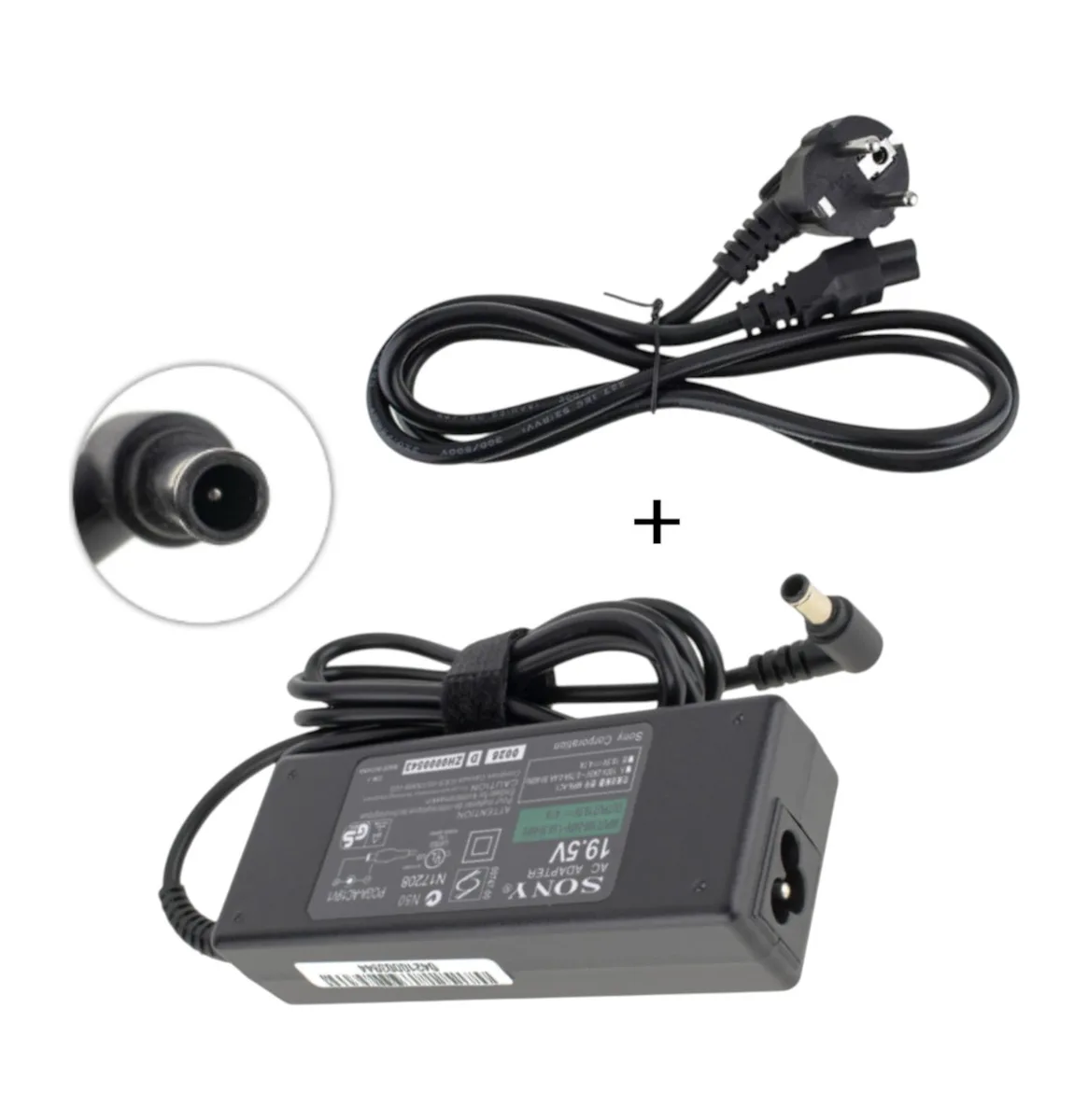 Блок живлення для ноутбука Sony 19.5 V 4.7 A 90 W (DC 6.5*4.4) + кабель живлення