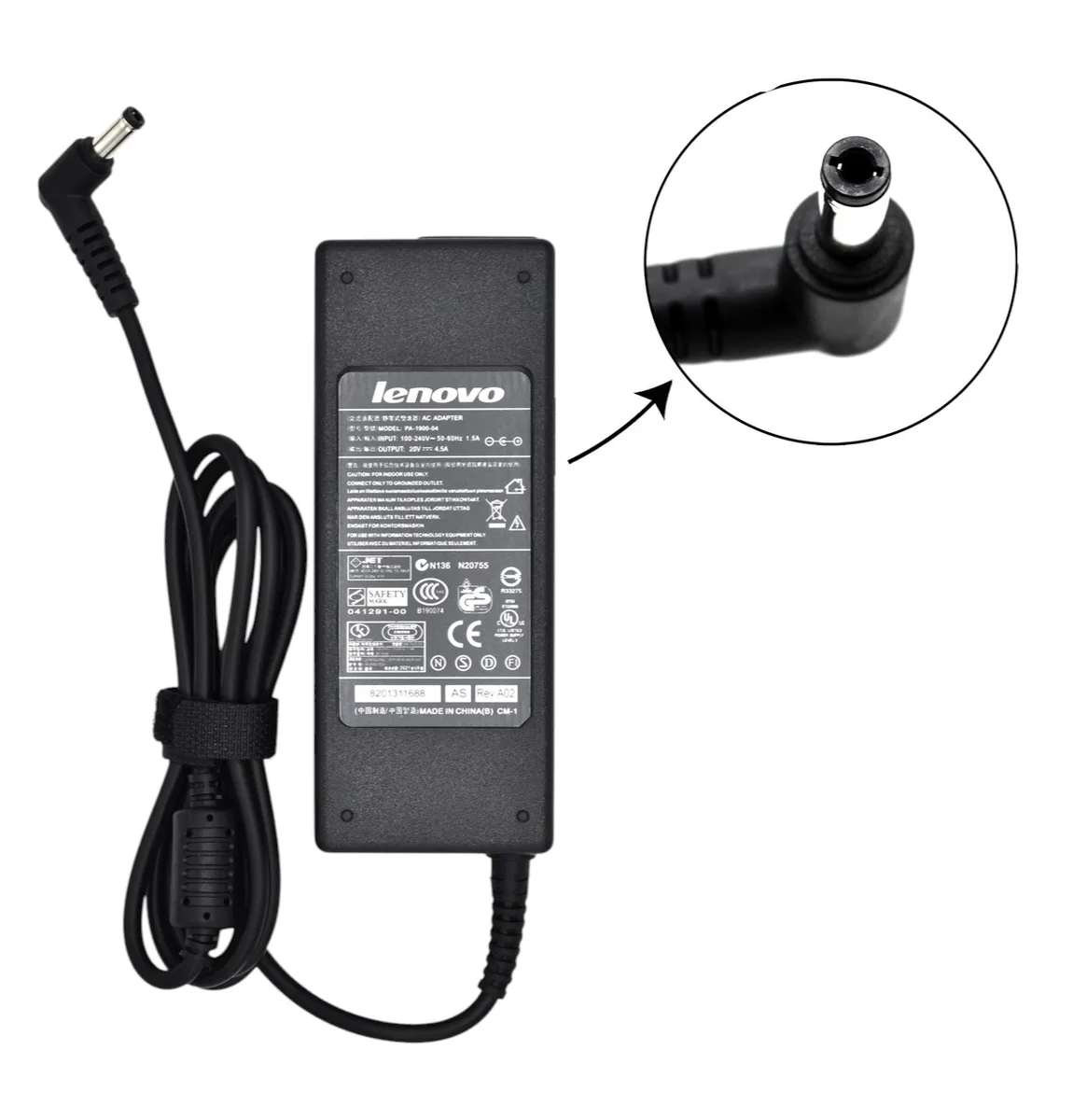 Блок живлення до ноутбука Lenovo 20V 4.5 A 90W (DC 5.5*2.5)