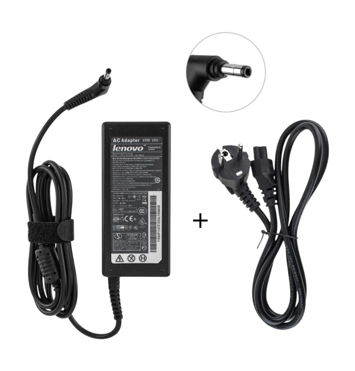 Блок живлення до ноутбука Lenovo 20V 3.25 A 65W (DC 4.0*1.7) + кабель живлення