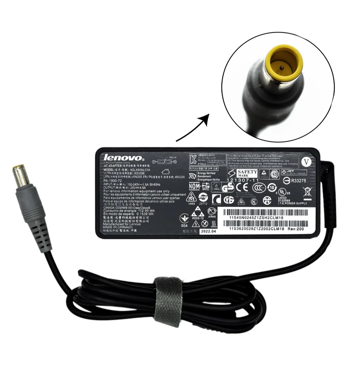 Блок живлення до ноутбука Lenovo 20V 4.5 A 90W (DC 7.9*5.5)
