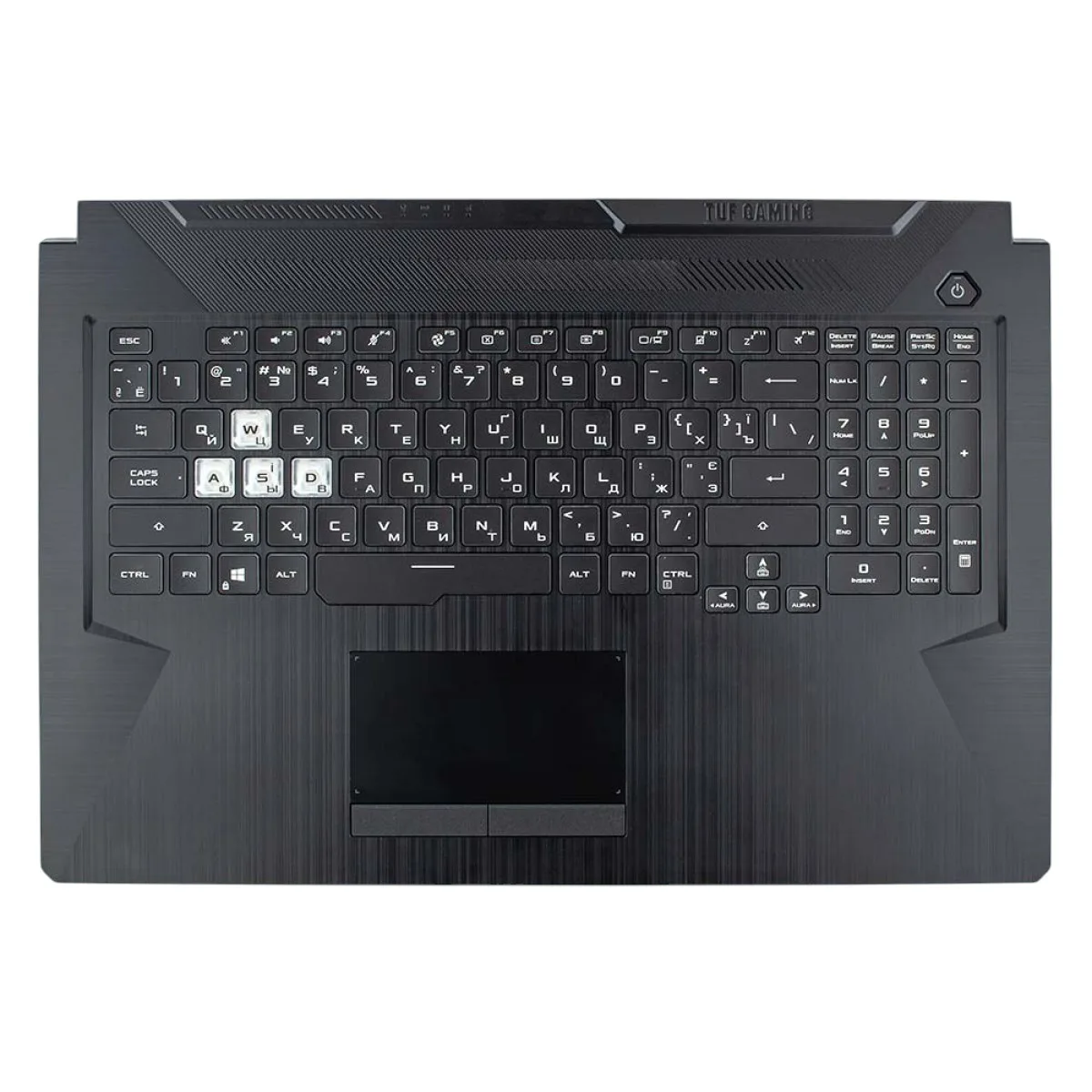 Верхня кришка Asus FA706I FA706QE FX706H TUF706 TUF766, RU (татчпад+wifi+RGB)