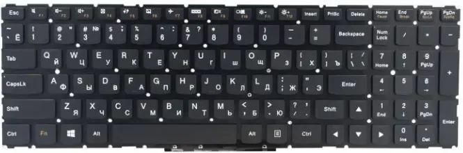Клавіатура для ноутбука Lenovo Yoga 500-15IBD, 500-15IHW, Flex 3-15, Edge 2-15