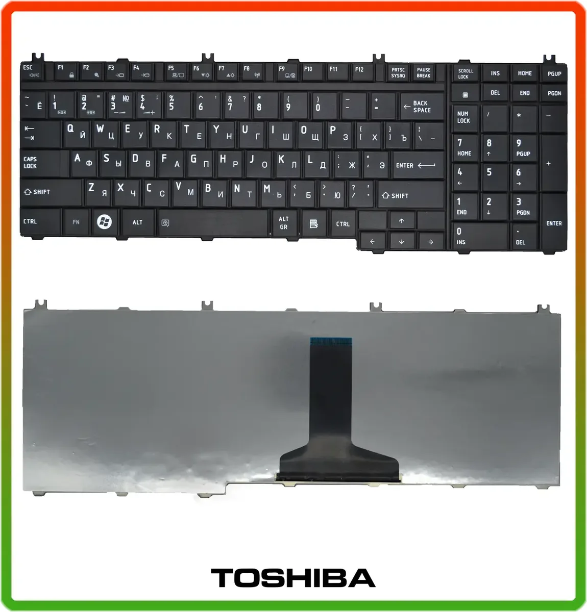 Клавіатура TOSHIBA Satellite L350 L355 L500 L505 L510 L515 L550 L555