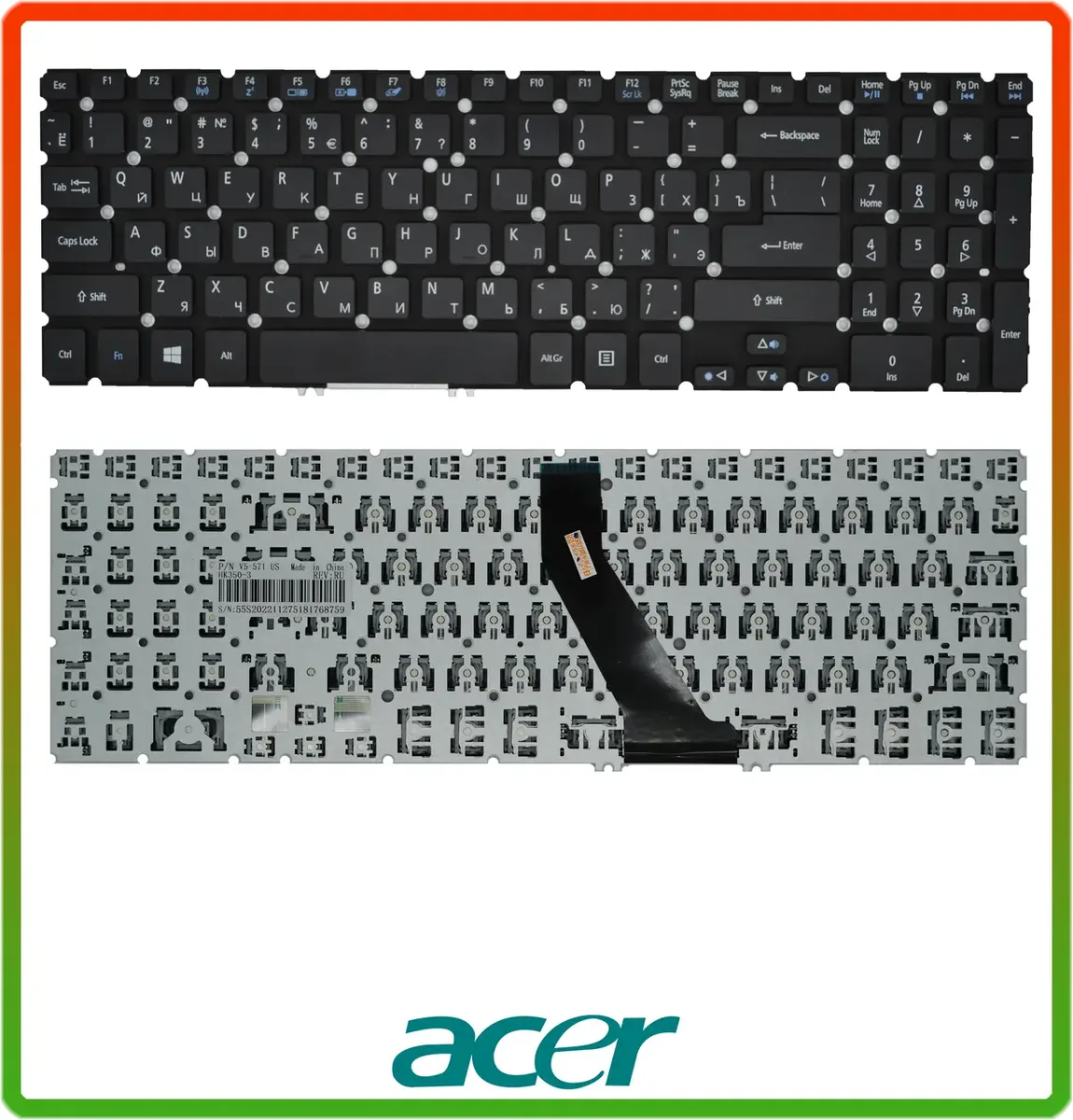 Клавіатура ACER Aspire V5-551G V5-552P V5-552PG