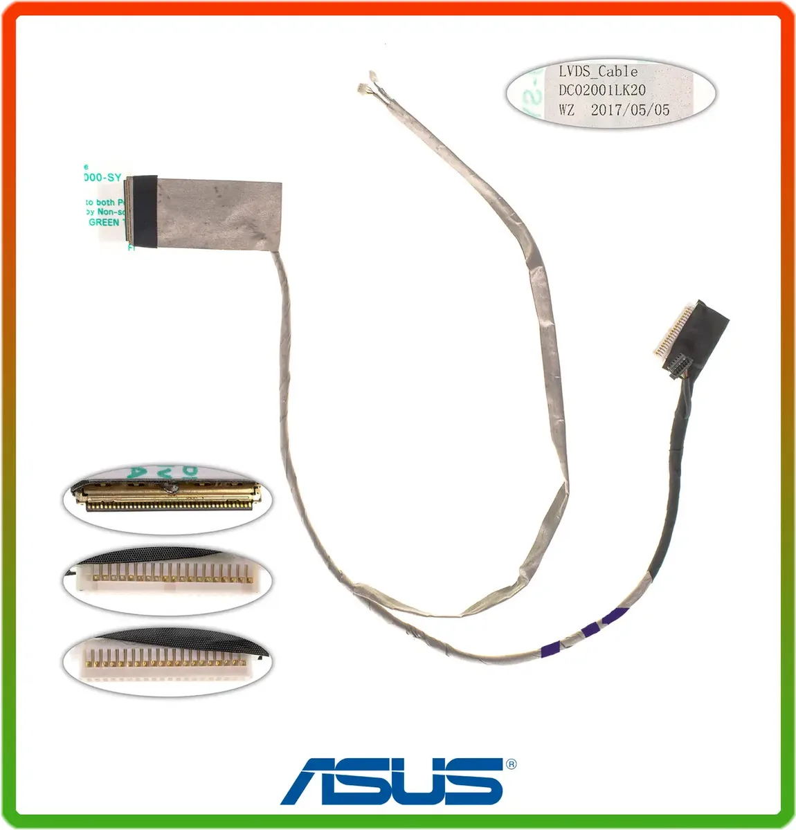 Шлейф матрицы для ноутбука ASUS K75, K75A LED, роз'єм під камеру DC02001LK20