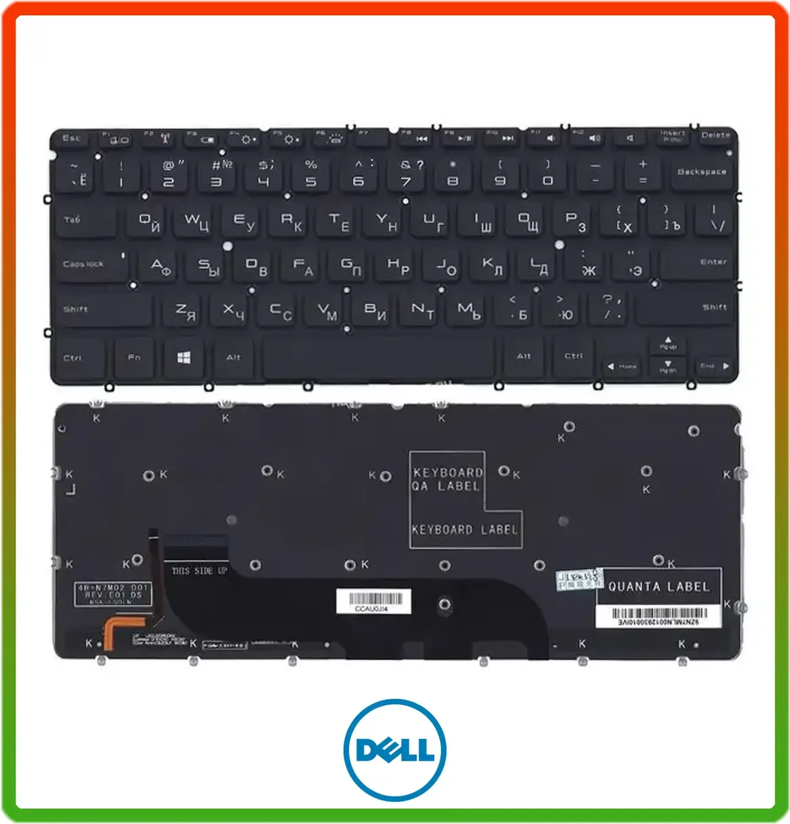 Клавіатура для ноутбука DELL XPS12 XPS 13 з підсвіткою 0X52TT, Оригінал