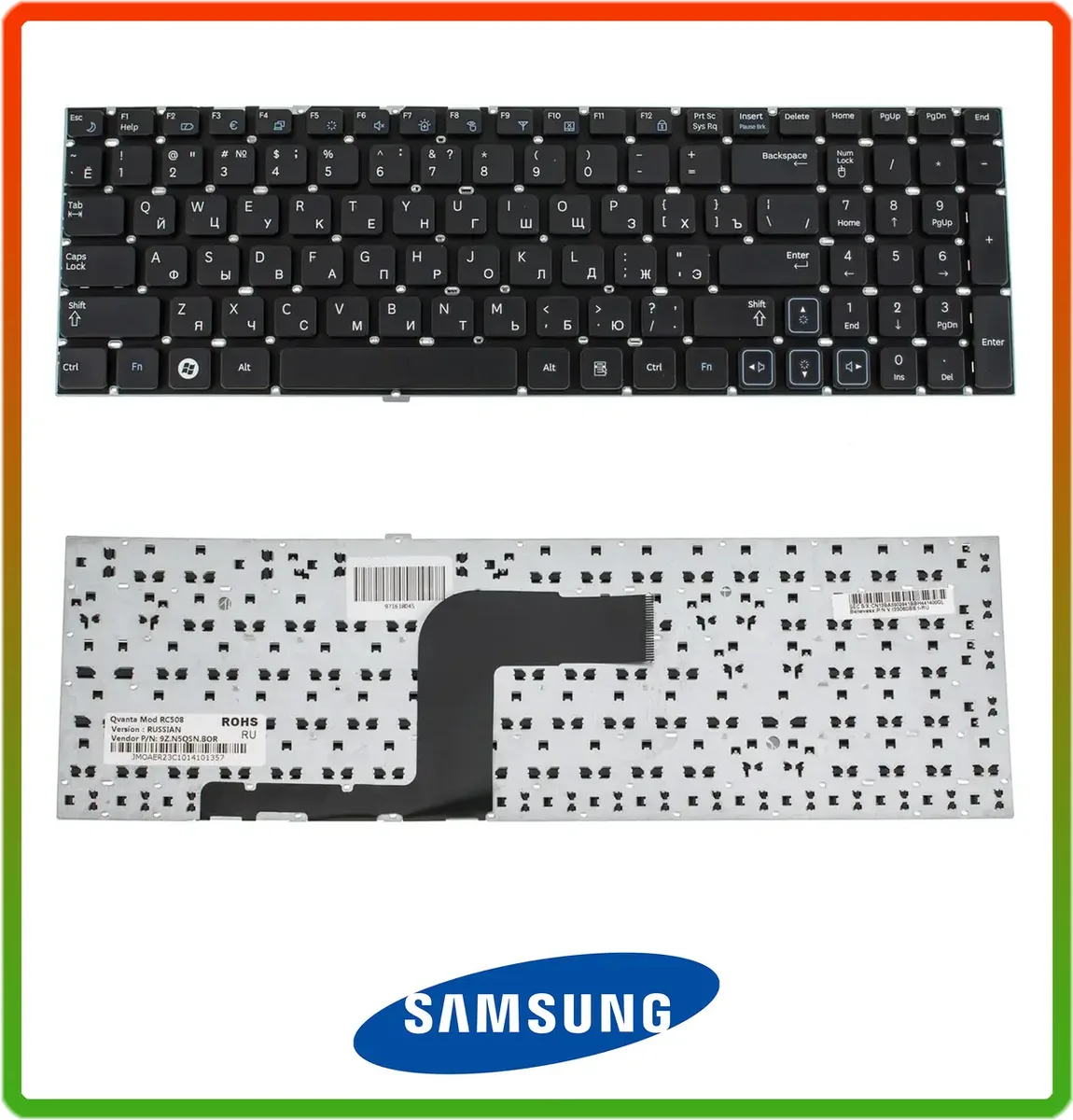 Клавіатура Samsung RC508, RC510, RC520, RV509, RV511, RV513, RV515, RV518, RV520