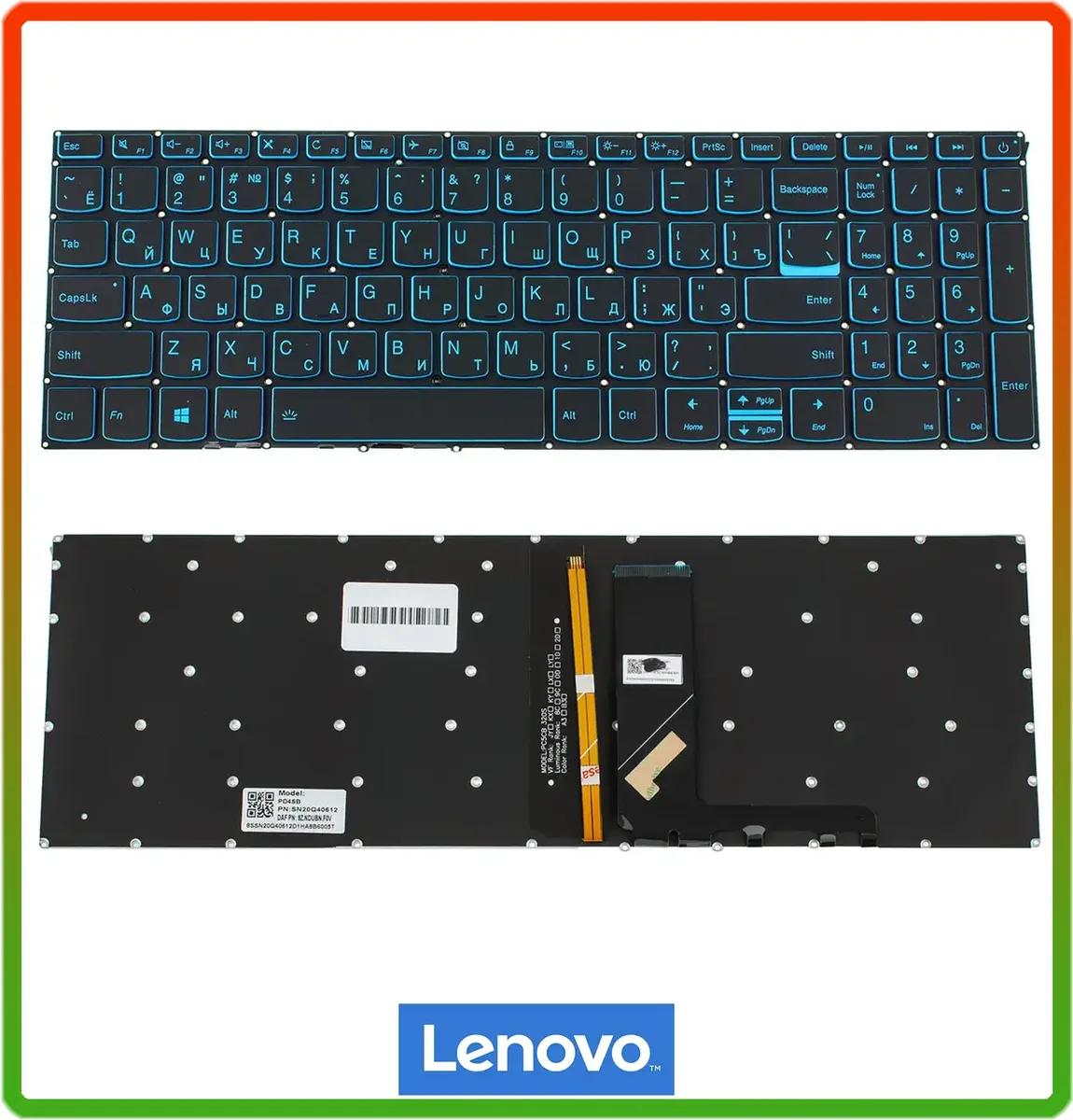 Оригінальна клавіатура для ноутбука Lenovo IdeaPad L340-15, L340-15API, L340-15IWL, L340-15IRH, підсвічування, RU