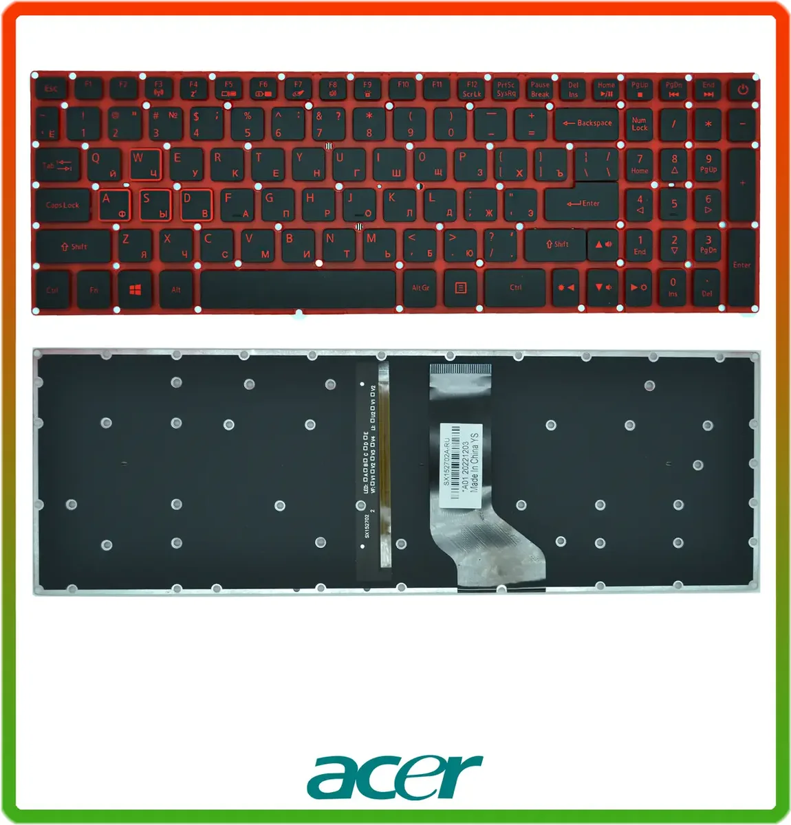 Клавіатура з підсвічуванням ACER Aspire Nitro AN515-41 AN515-42