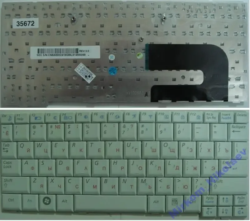 Клавіатура Samsung NP-N108 NP-N110 NP-N127 NP-N130 NP-N135
