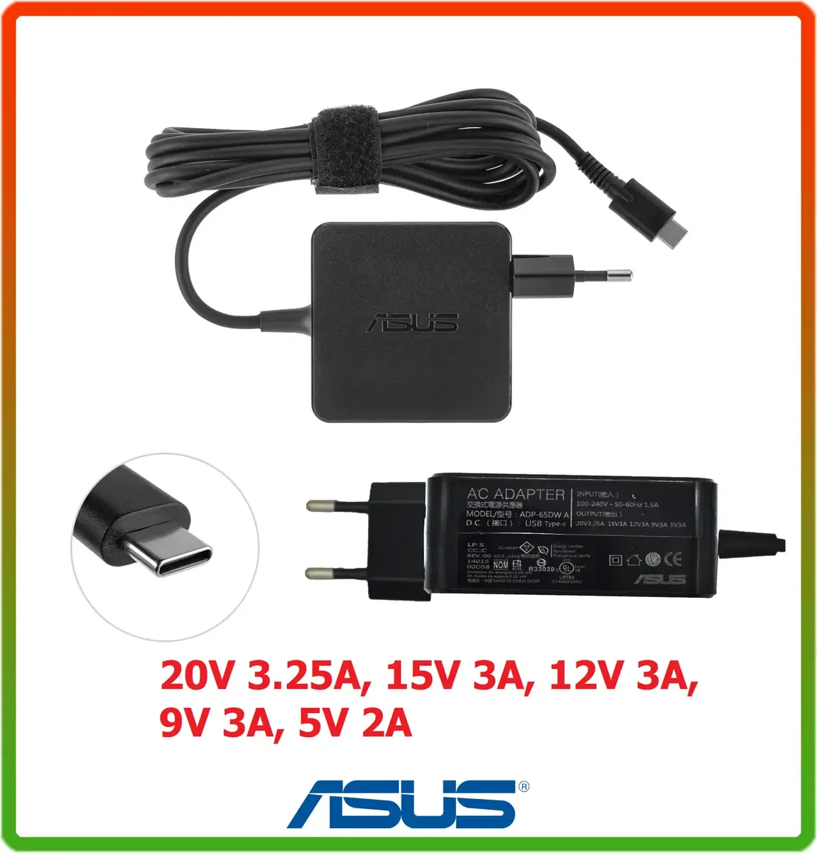 Оригінальний блок живлення Asus 20V 3.25A Type C