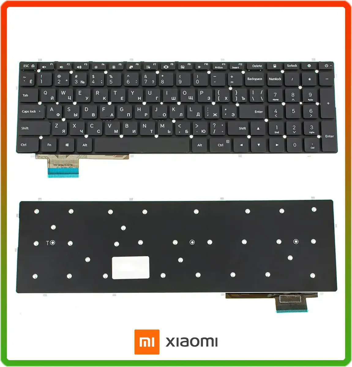 Клавіатура XIAOMI (Xiaomi: 15.6 TM1802, TM1709, TM1705, MX110) rus, black, без фрейму