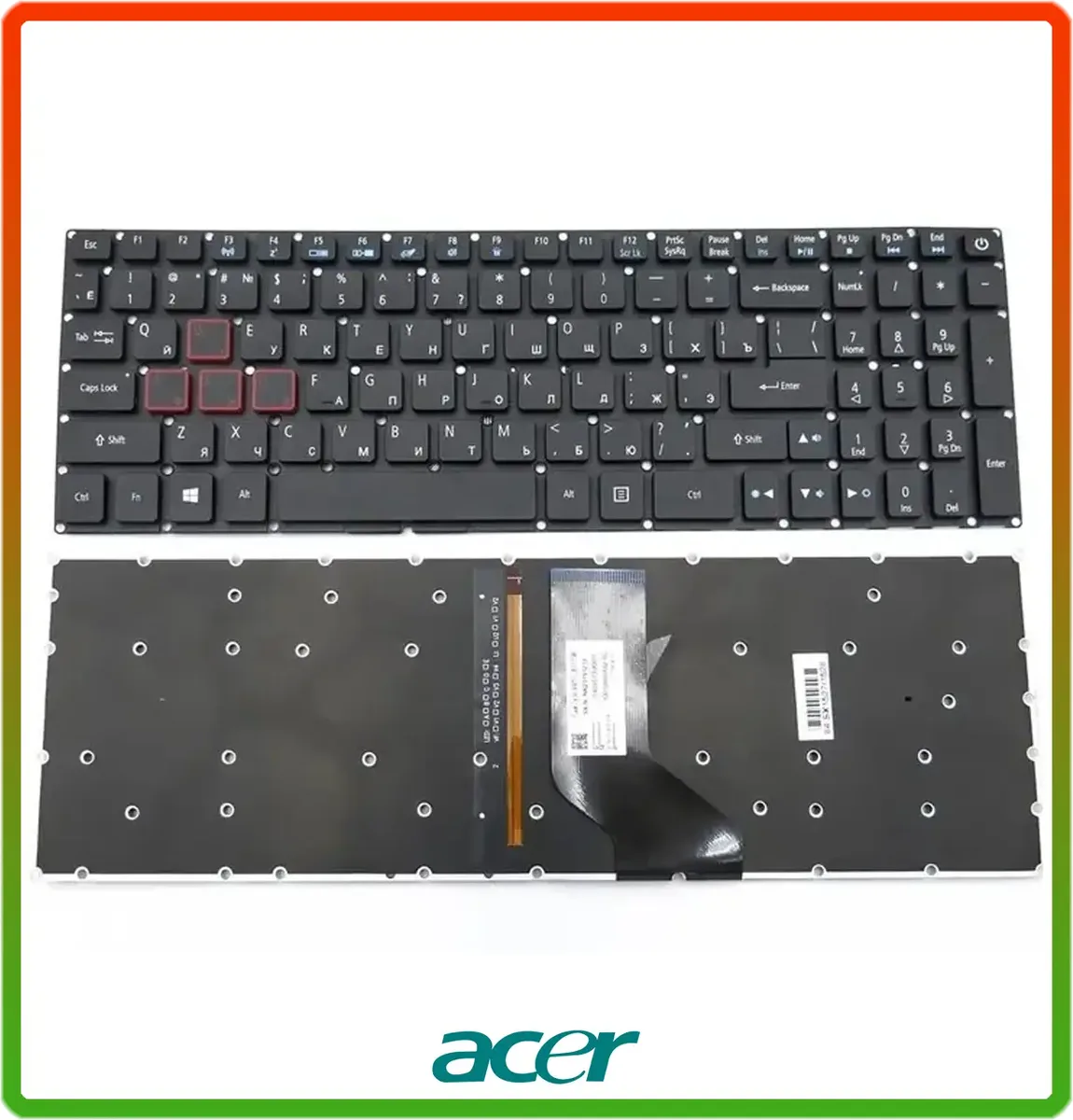 Клавіатура для ACER Aspire VX5-591G, VX5-793, VN7-593, VN7-593G, VN7-793G з підсвіткою