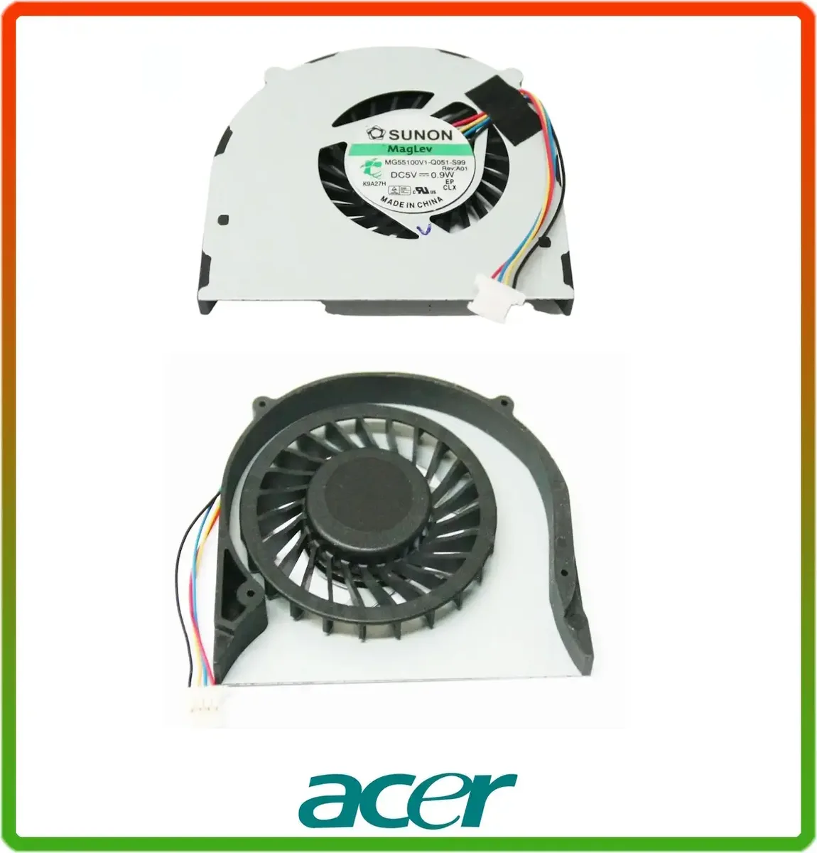 Вентилятор (кулер) Acer Aspire 4810, 4810T, 4810TG MG55100V1-Q051-S99 / MG55100V1-Q050-S99 / 60.PBA01.003