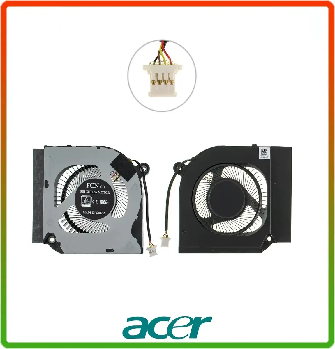 Кулер (вентилятор) для ноутбука Acer NITRO 5 AN515-55, AN515-44, AN517-52 CPU 5V