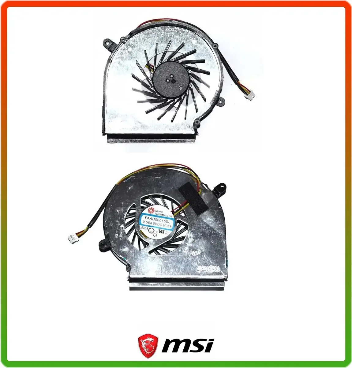 Вентилятор (кулер) MSI GE62, GE72, PE60, PE70, GL62 (PAAD06015SL) (ДЛЯ ВІДЕОКАРТТИ)