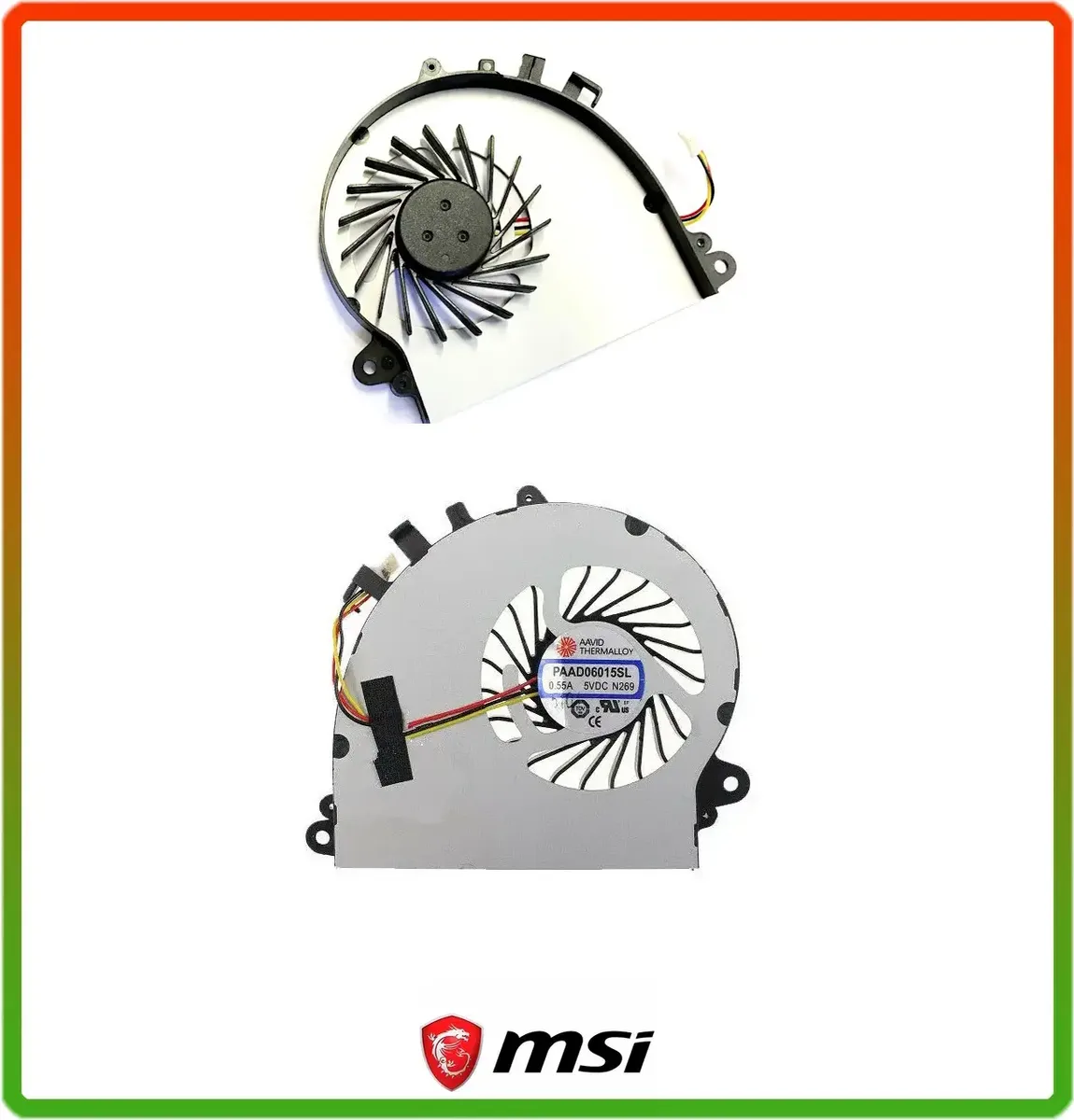 Вентилятор для відеокарти ноутбука MSI GS70 6QC, GS70 6QD, GS70 6QE (кулер GPU)