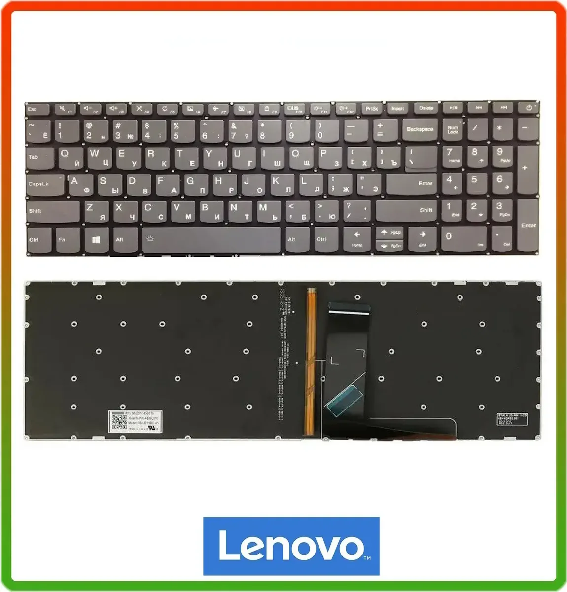 Клавіатура LENOVO IdeaPad 330-15IKB 81dc 81de з підсвічуванням