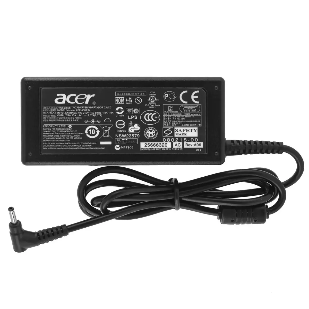 Блок живлення для ноутбука Acer 19V 2.37A 45W (DC 3.0*1.1)